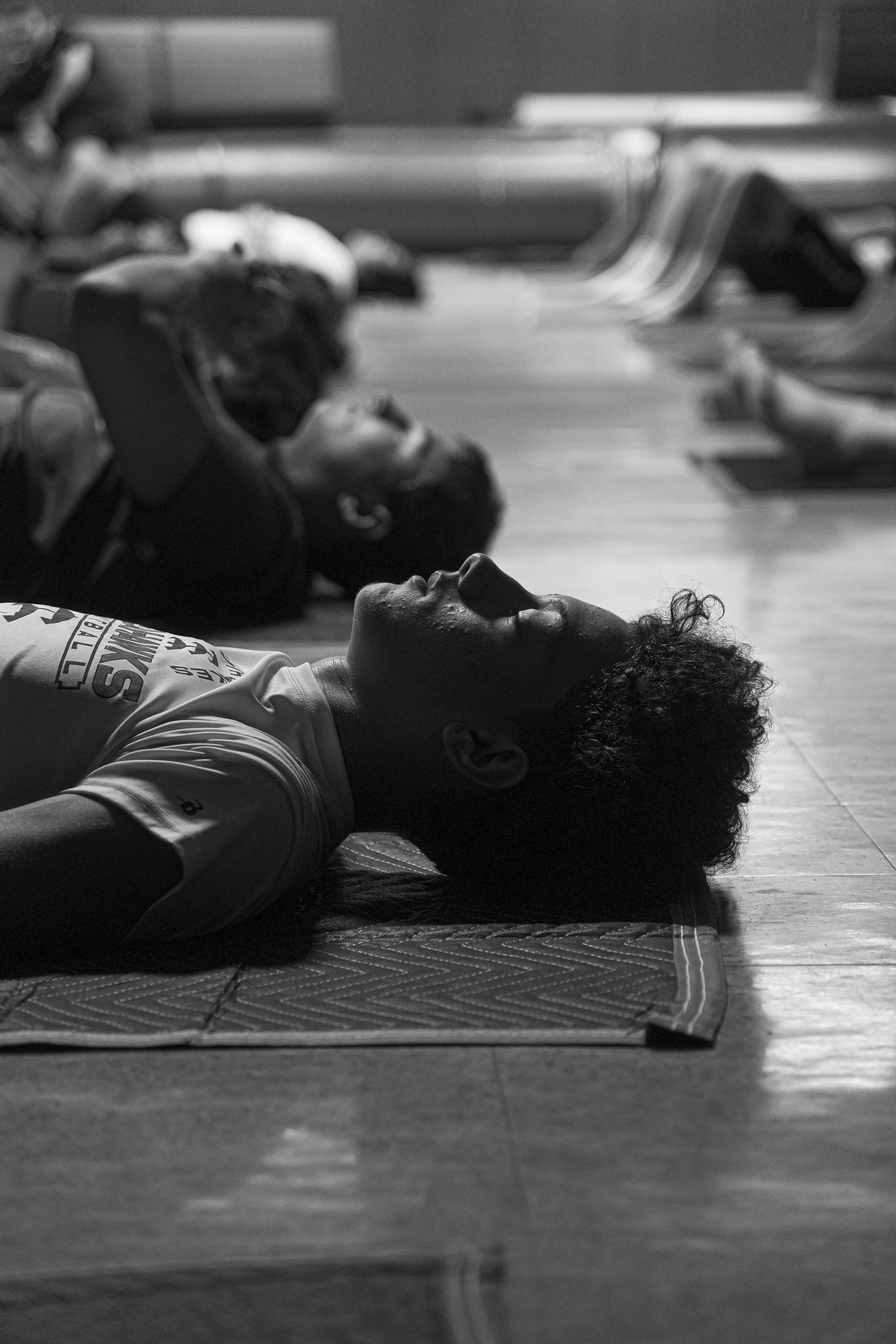 Athlete demonstrating focused training